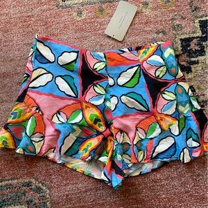 Zara colorful flouncy shorts